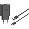 Ładowarka sieciowa Motorola TurboPower   33W USB-A z kablem USB-A do USB-C 1m czarny